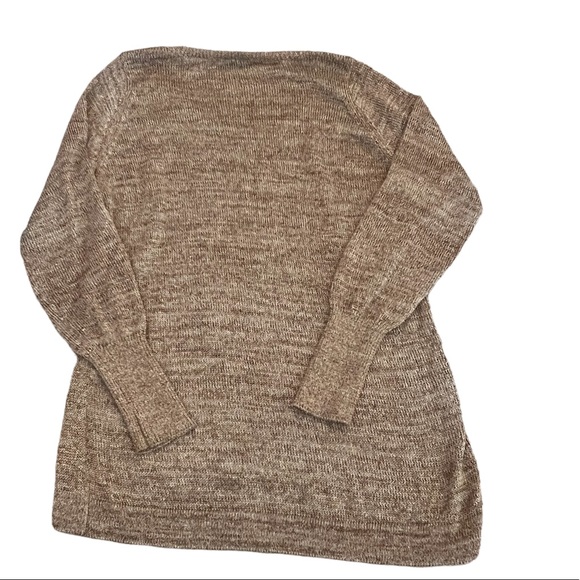 Cyrus Gold Metallic Crew Scoop Neck Sweater XL - Picture 3 of 8